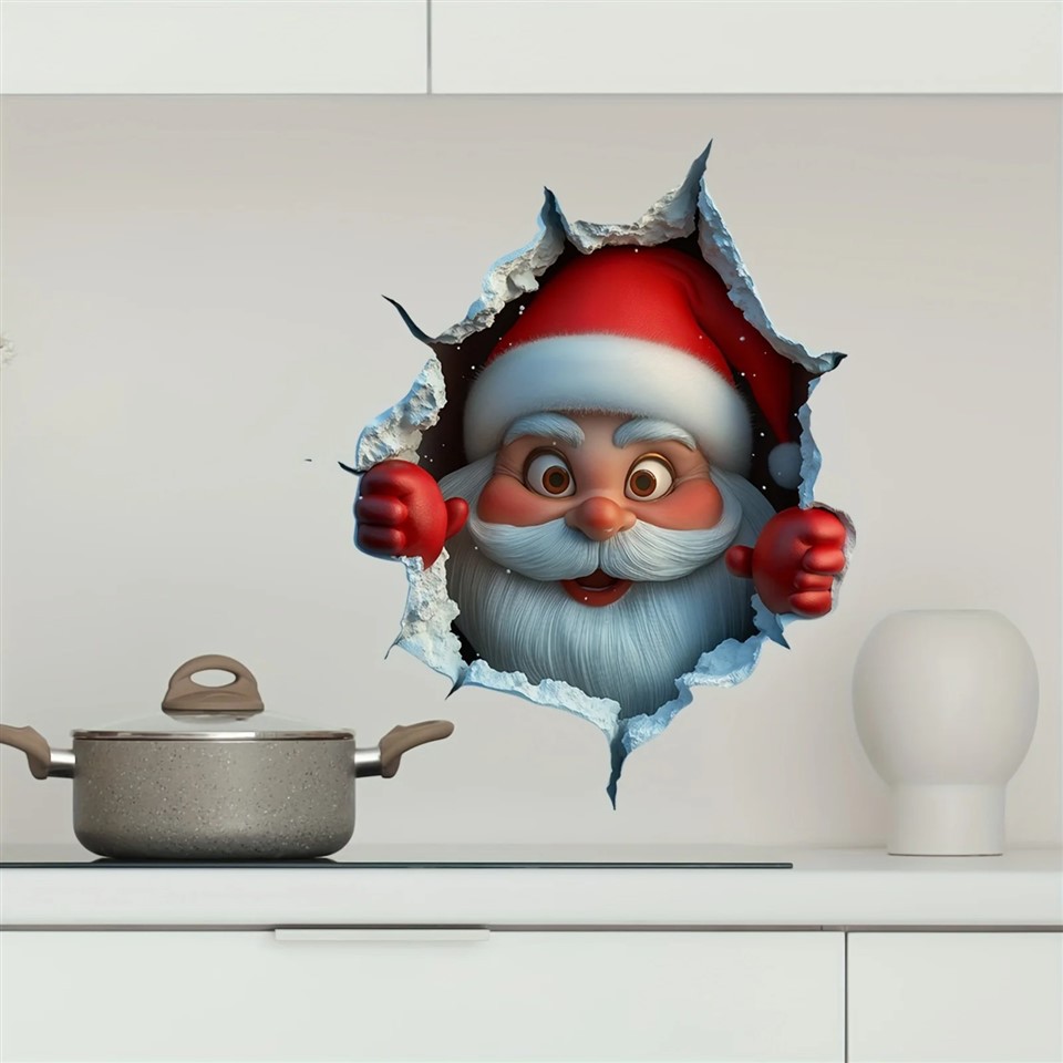 Christmas Creative Santa Wall Sticker suppliers